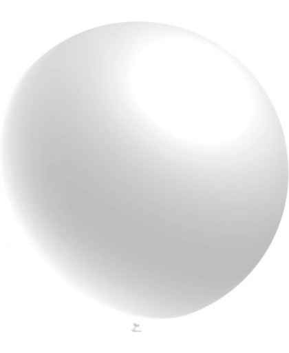 Witte Reuze Ballon Metallic 60cm