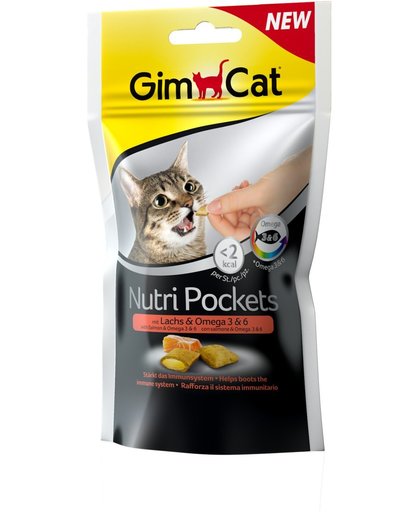 GimCat Nutri Pockets with Salmon and Omega 3 & 6 - 60 gram