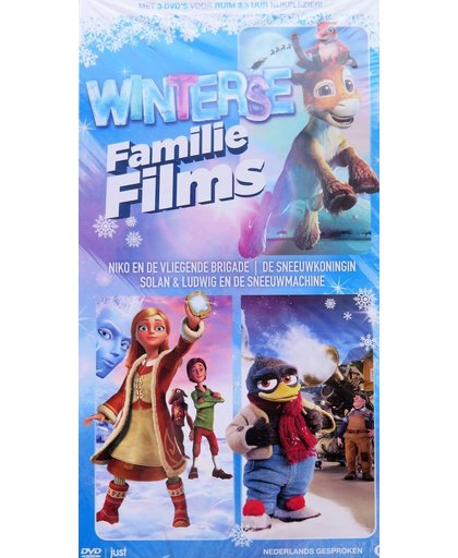 Winterse Familie Films - 3 dvd's - Niko,De Sneeuwkoningin,Solan & LUDWIG EN DE SNEEUWMACHINE