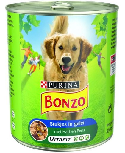 Bonzo Gelei Hart/Pens - Honden natvoer - 800 gr