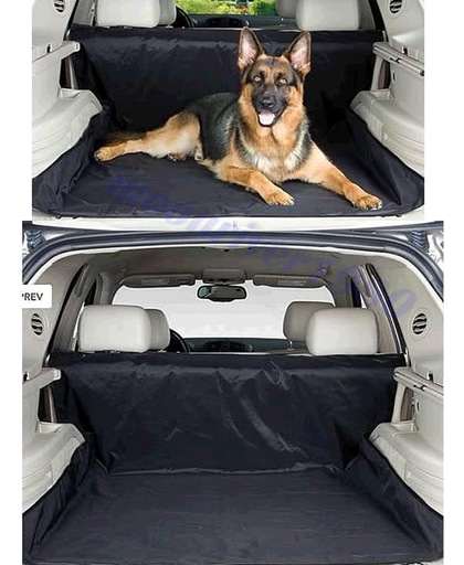 ForDig - Waterafstotende autohoes voor hond - Beschermhoes auto - Honden deken - Hondenkleed - Achterbank en Kofferbak - 125 x 144 cm zwart
