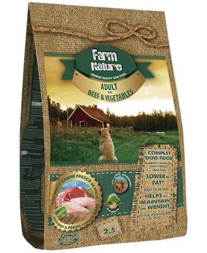 Farm nature beef / vegetables hondenvoer 2,5 kg