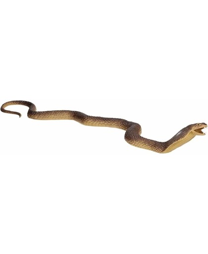 Bruine rubberen cobra van 80cm