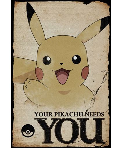 Pokémon Pikachu Needs you Poster meerkleurig