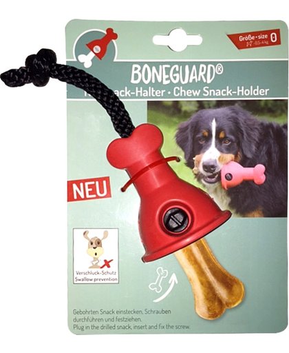 Boneguard Kluifhouder Maat 0 - Hond - Van 0,5 tot 4,5 kg - Rood