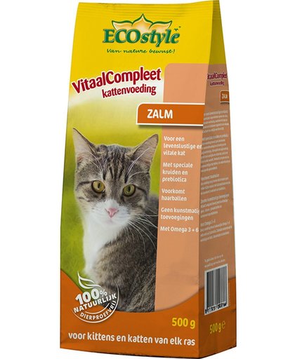 Ecostyle Vitaalcompleet - Zalm - Kattenvoer - 3 x 500 g