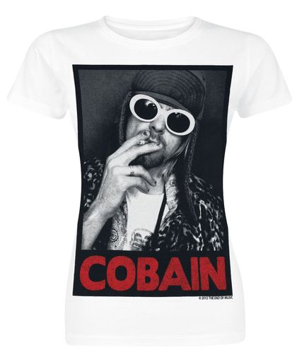 Kurt Cobain White Cigarette Girls shirt wit