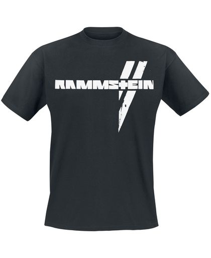 Rammstein Weiße Balken T-shirt zwart