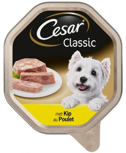 Cesar alu classic pate met kip hondenvoer 150 gr