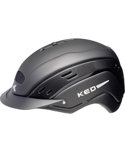 KED Cocon II L black matt glossy helm met hoofdomtrek: 58-62 cm