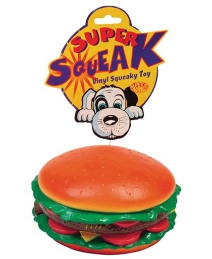 Petbrands Super Squeak Hamburger - 17x17x7.5 cm