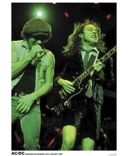 AC/DC Madison Square Garden, NYC 1988 Poster meerkleurig