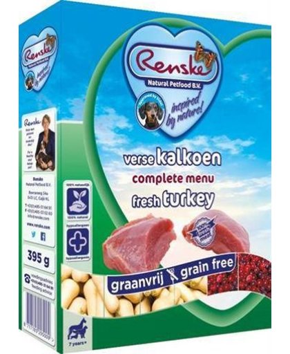 Renske Vers Vlees - Hondenvoer - 7+ Kalkoen - 395 g