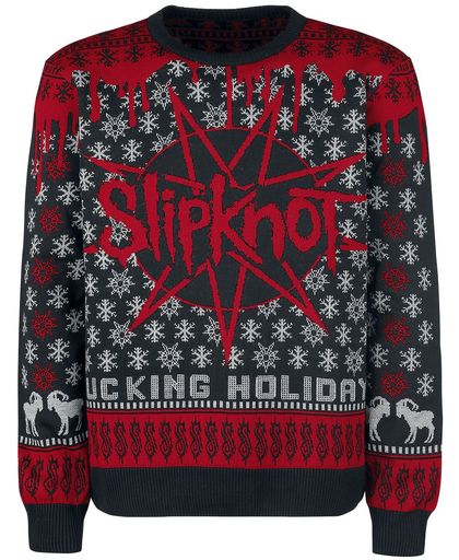 Slipknot Holiday Sweater 2017 Gebreide trui zwart-rood