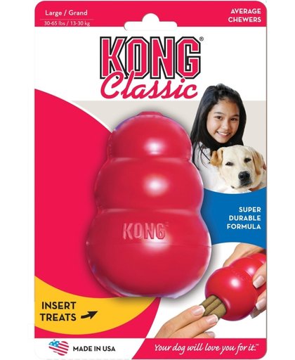 Kong Kauwbot - Hondenspeelgoed Large - Kauwspeelgoed - 110mm x 68mm x 86mm - Rood