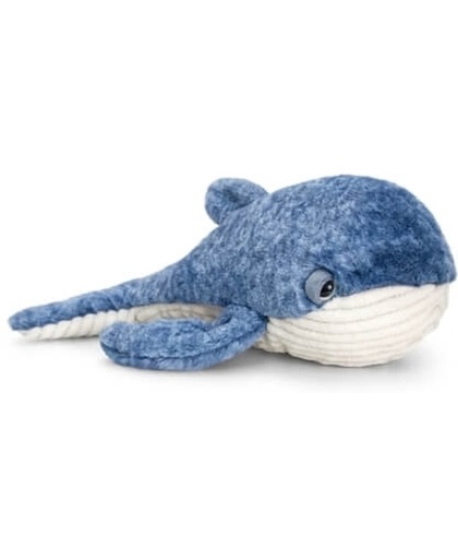 Keel Toys pluche walvis knuffel blauw 35 cm - knuffeldier