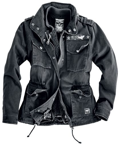 Black Premium by EMP Ladies Army Field Jacket Girls jas zwart