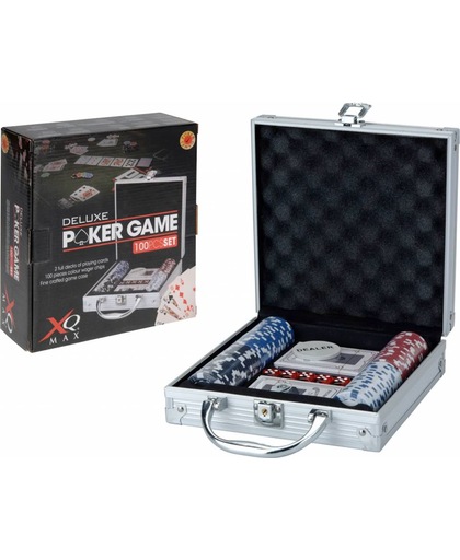 Luxe Pokerset in aluminium koffer - 100 Chips - Fiches | XQ-Max