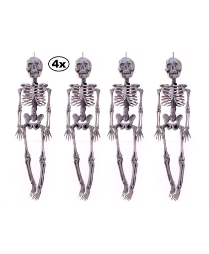 4x Skelet hangend 40 x 11 cm.