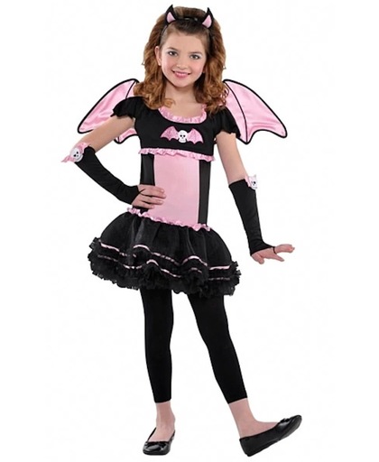 Verkleedkostuum roze vleermuis voor meisjes Halloween pak - Kinderkostuums - 128-140