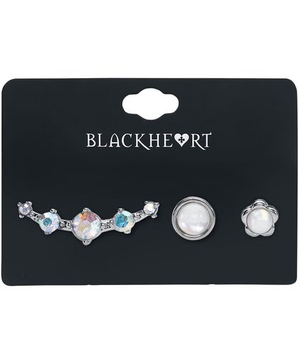 Blackheart White Opal and Diamond Piercing zilverkleurig