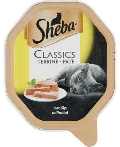 Sheba Classics Pate - Kip - Aluminium Kuipjes - Kattenvoer - 22 x 85 gr