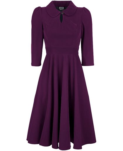 H&R London Glamorous Velvet Tea Dress Jurk lila