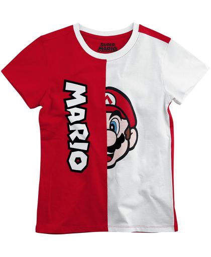 Super Mario Mario Kindershirt rood-wit