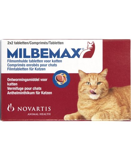 Milbemax Ontwormingsmiddel - Volwassen Kat - 2x2 Tabletten