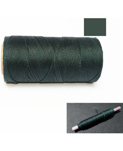 Macrame Koord - Waxed Polyester Cord - BOS GROEN / DARK FOREST GREEN - Klos 914 cm - 1mm dik