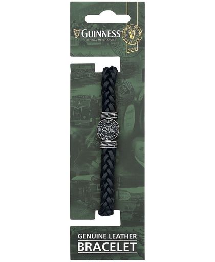 Guinness Black Harp Lederen armband meerkleurig