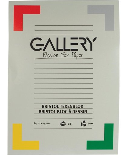 23x Gallery Bristol tekenblok, 21x29,7cm , A4, 200 g m  , 20 vel