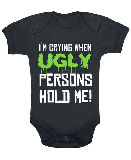 I´m Crying When Ugly Persons Hold Me! Romper zwart