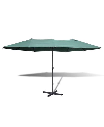 vidaXL 2.7 x 4.6 m Aluminium Umbrella Green