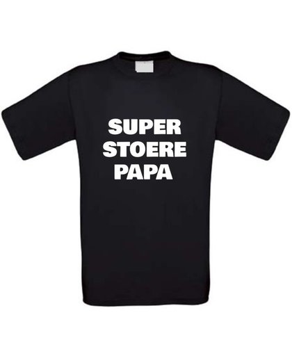 Super stoere papa T-shirt maat XL zwart