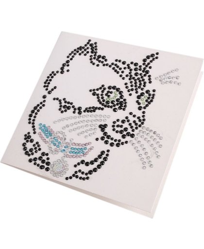Diamond Painting Crystal Card Kit ® Jason the Cat, 15x15 cm, Partial Painting