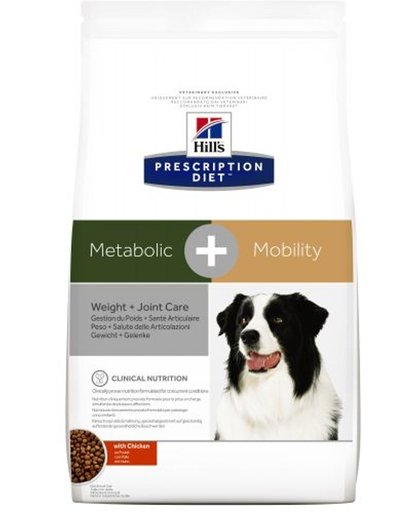 Hill's Prescription Diet Canine Metabolic & Mobility - Kip - Hondenvoer - 12 kg