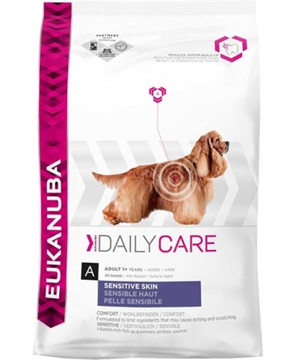 Eukanuba Daily Care - Sensitive Skin - Hondenvoer - 12 kg