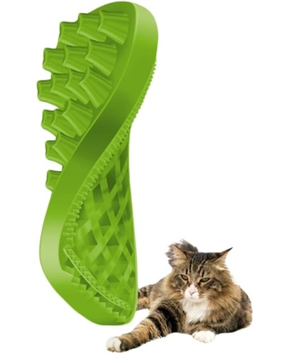Pet+me kat borstel lang haar groen