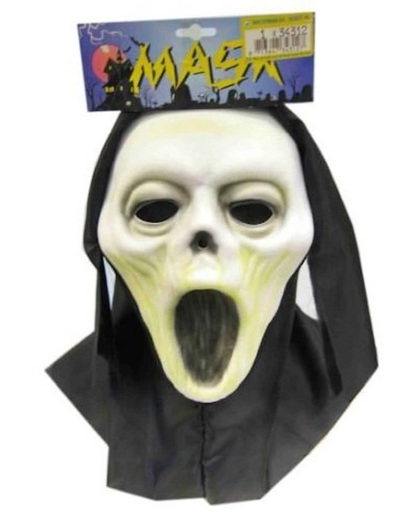 Vynil masker scream + doek (Hallowe