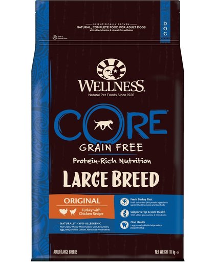 Wellness Core Large Breed Adult Kalkoen&Kip 10 kg