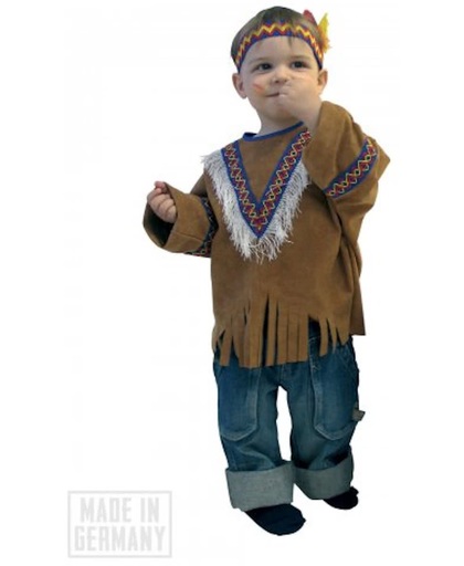Bruin western indianenkostuum voor kinderen - Verkleedkleding - 98/104