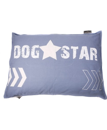 Lex & Max Dog Star - Losse hoes voor hondenkussen - Rechthoek - Faded Blue - 100x70cm