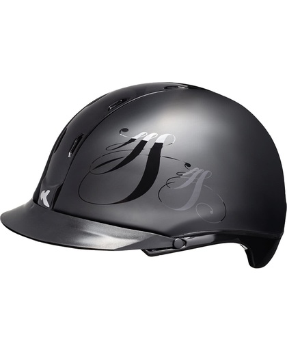KED Tara L black matt glossy helm met hoofdomtrek: 57-63 cm