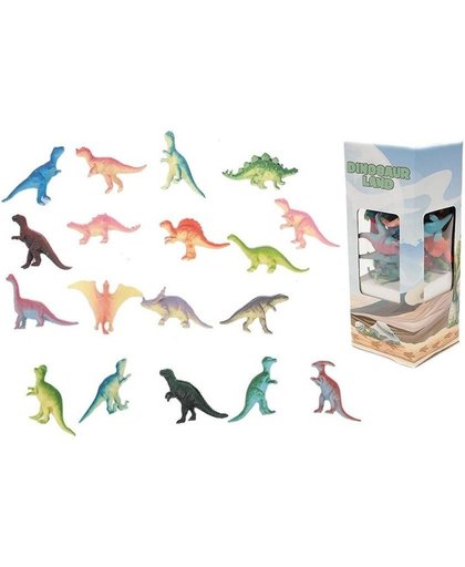 Plastic speelgoed dinosaurussen 18 stuks