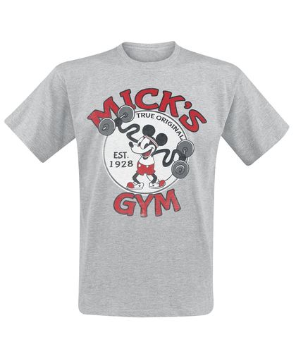 Mickey & Minnie Mouse Mick&apos;s Gym T-shirt antraciet gemêleerd