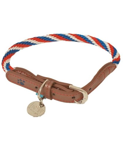 Lief! halsband voor hond unisex blauw / rood 30x0,8 cm