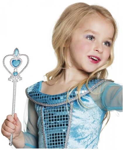 24 stuks: Toverstaf Prinses Anna - blauw - 32cm