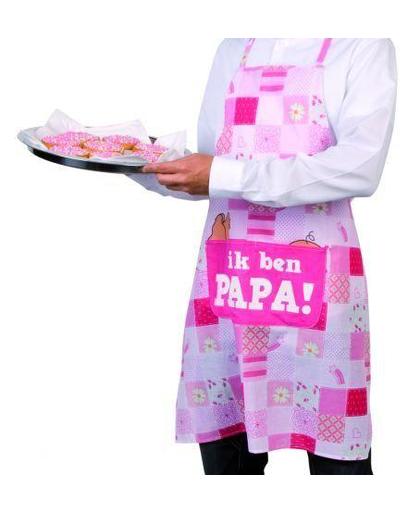 Papa - Luxe Leuke Grappige Keukenschort - Roze