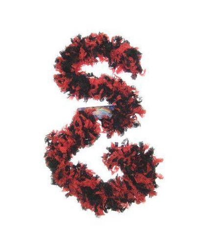 Boa sjaal zwart / rood